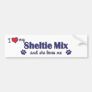 I Love My Sheltie Mix (Female Dog) Bumper Sticker