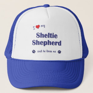I Love My Sheltie Shepherd (Male Dog) Trucker Hat