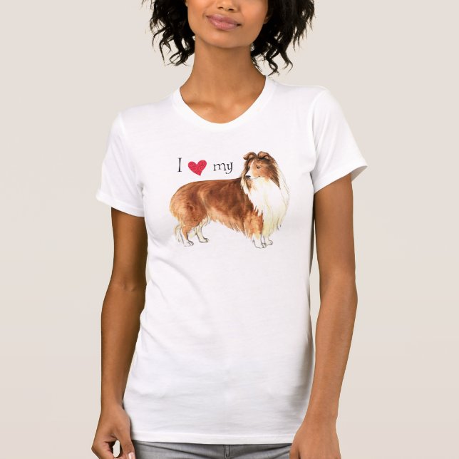 I Love my Sheltie T-Shirt (Front)