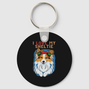 I Love My Sheltie T-Shirt Key Ring