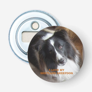 I Love My Shetland Sheepdog Bottle Opener