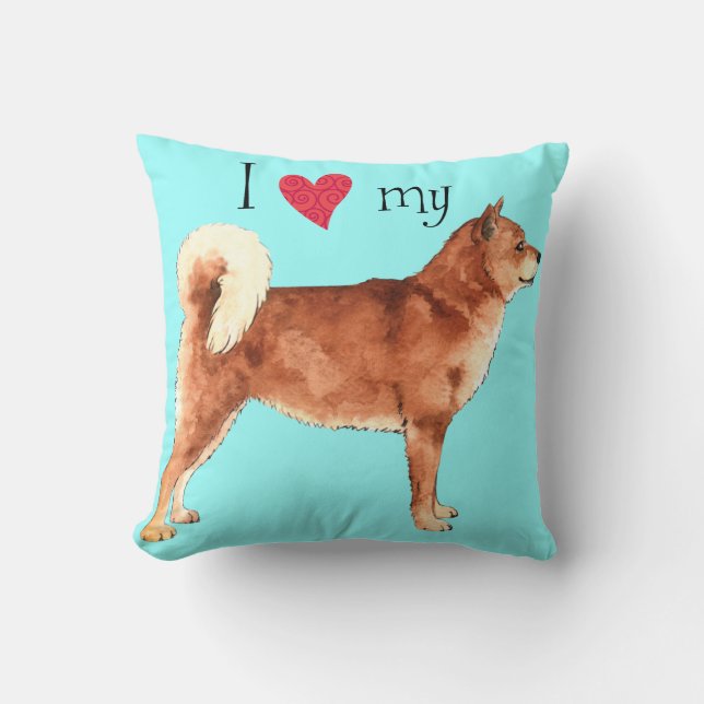 I Love my Shiba Inu Cushion (Front)