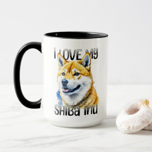 I Love My Shiba Inu Dog Owner Mug
