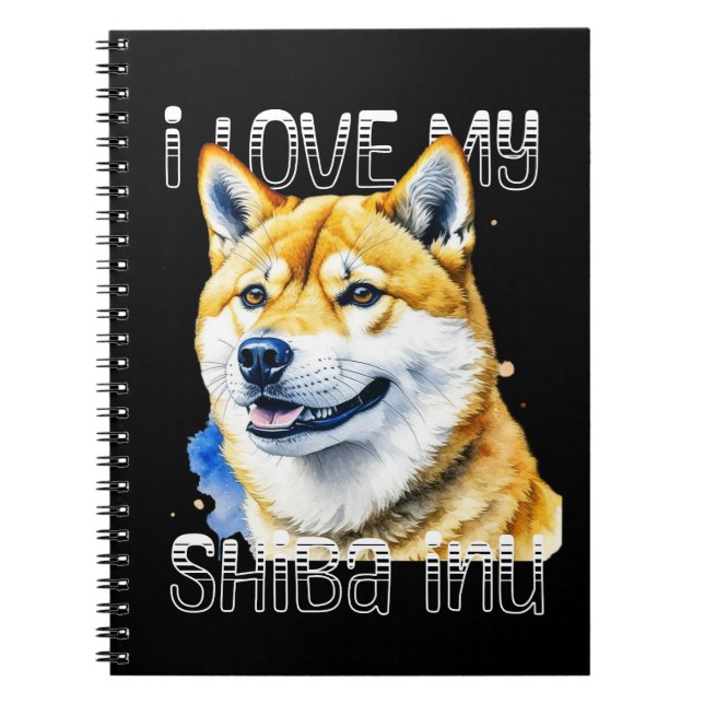 I Love My Shiba Inu | Dog Owner  Notebook (Front)