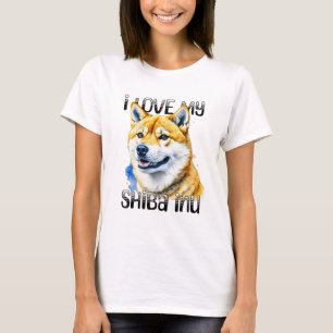 I Love My Shiba Inu Dog Owner T-Shirt