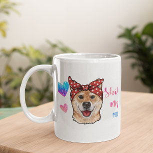 I Love My Shiba Inu Dog Pet Glowing Heart Coffee Coffee Mug