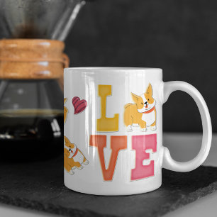 I Love My Shiba Inu Dog Pet Glowing Heart Coffee Mug