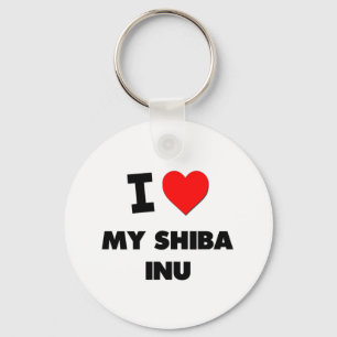 I Love My Shiba Inu Key Ring
