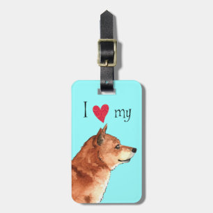 I Love my Shiba Inu Luggage Tag