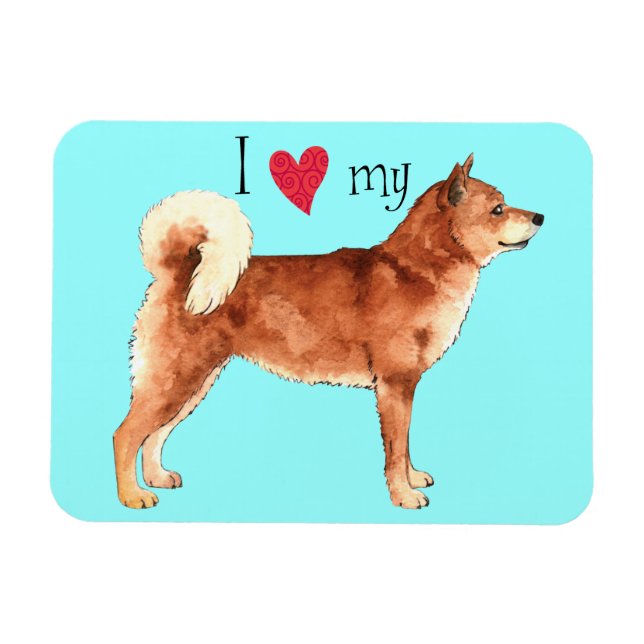 I Love my Shiba Inu Magnet (Horizontal)