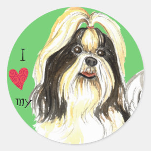 I Love my Shih Tzu Classic Round Sticker