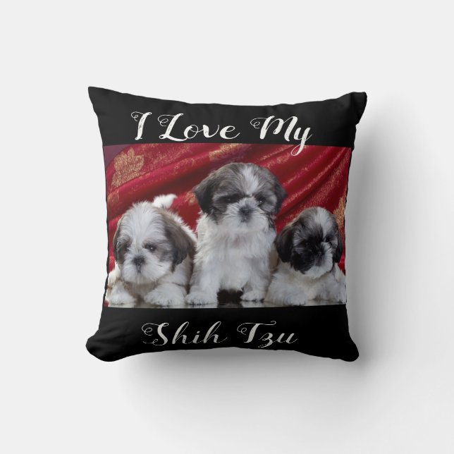I Love My Shih Tzu Cushion (Front)