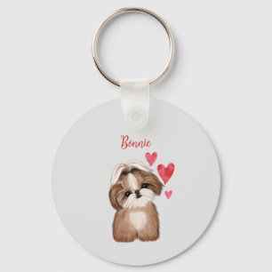 I Love my Shih Tzu Dog Personalised  Key Ring