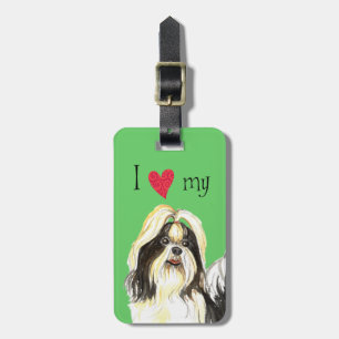 I Love my Shih Tzu Luggage Tag