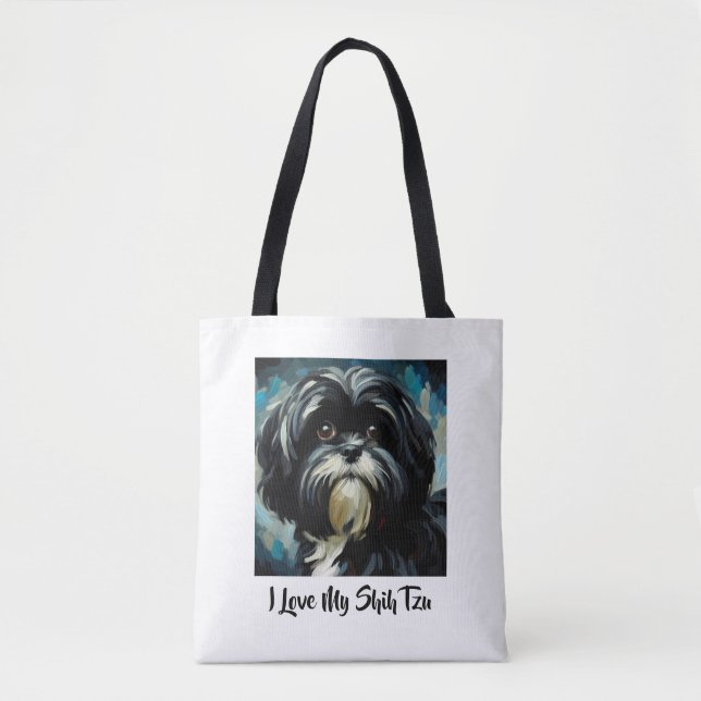 I Love My Shih Tzu Tote Bag (Front)