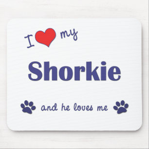I Love My Shorkie (Male Dog) Mouse Pad