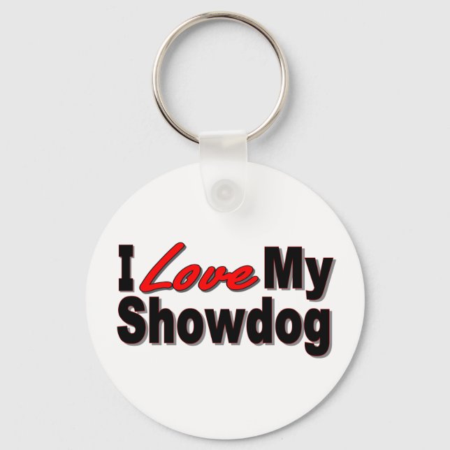 I Love My Showdog Keychain (Front)