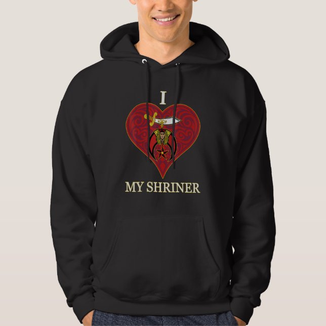 I Love My Shriner Heart Symbol Noble Mason Thanksg Hoodie (Front)