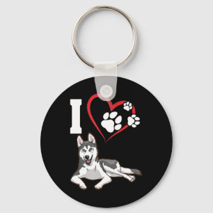 I love my siberian husky dog   Home Decor Gift Key Ring