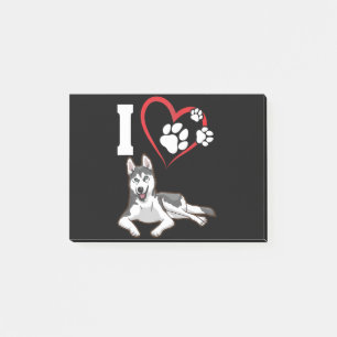 I love my siberian husky dog Home Decor Gift Post-it Notes