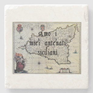 I Love My Sicilian Ancestors   Custom Coasters