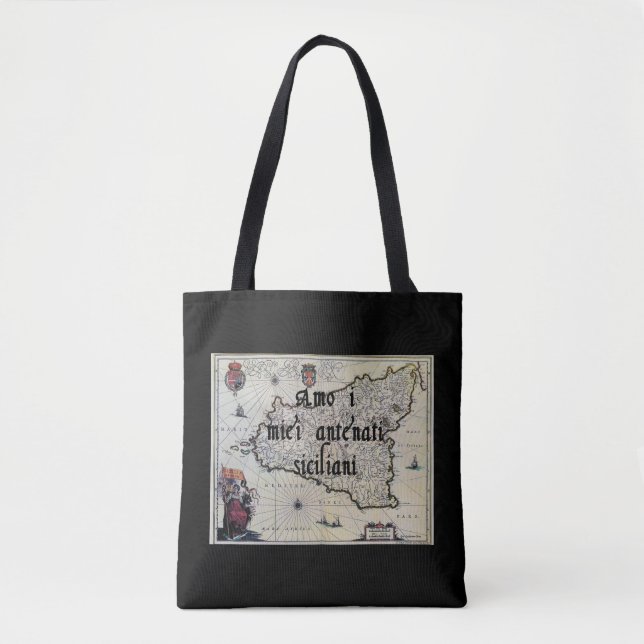 I Love My Sicilian Ancestors | Custom Tote Bag (Front)