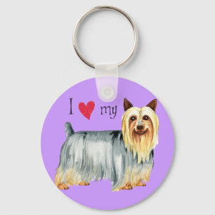 I Love my Silky Terrier Key Ring