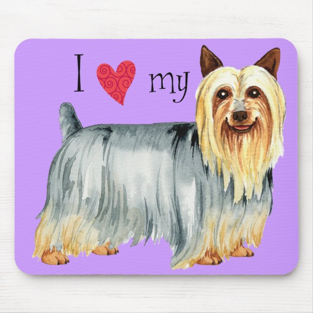 I Love my Silky Terrier Mouse Pad (Front)