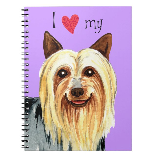 I Love my Silky Terrier Notebook (Front)