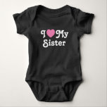 I love my sister baby bodysuit<br><div class="desc">I love my sister tshirt is the perfect gift toilet your sisters know you love them. It is a perfect gift for sister and can be read as a love message to your sister or sarcastic funny one. You choose... I heart mrs sister is a classic</div>