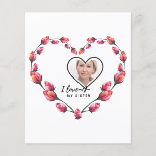 I Love My SISTER - Best Friend Personalised Gift Flyer