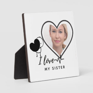 I Love My SISTER - Best Friend Personalised Gift Plaque
