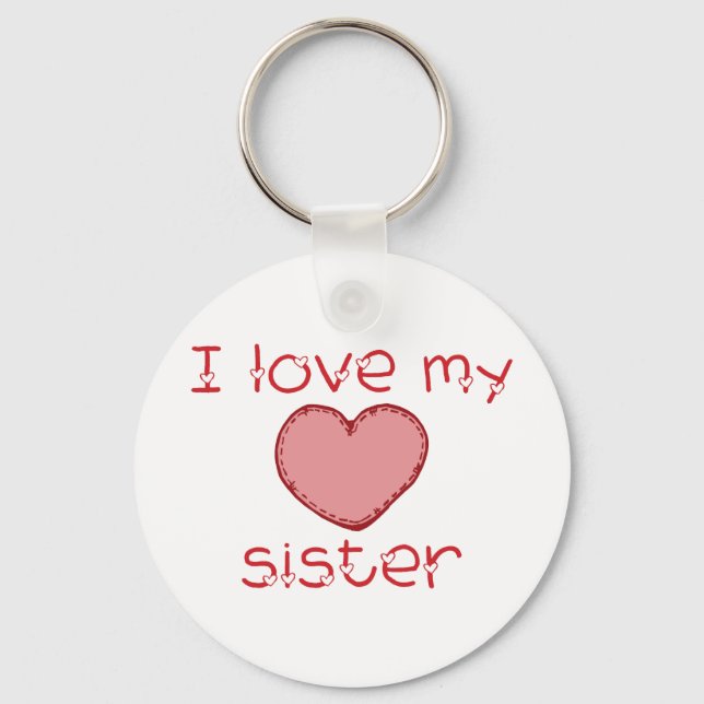 I love my sister key ring (Front)