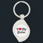 I love my sister key ring<br><div class="desc">I love my sister key ring is the perfect gift to let your sisters know you love them. It is a perfect gift for sister and can be read as a love message to your sister or sarcastic funny one. You choose... I heart mrs sister is a classic</div>