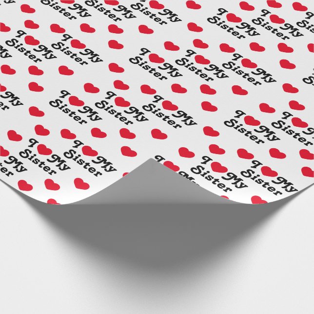 I love my sister wrapping paper (Corner)