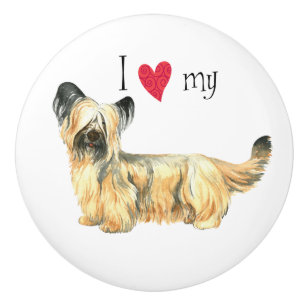 I Love my Skye Terrier Ceramic Knob