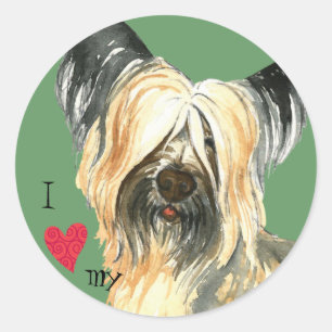 I Love my Skye Terrier Classic Round Sticker