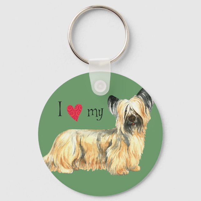 I Love my Skye Terrier Key Ring (Front)