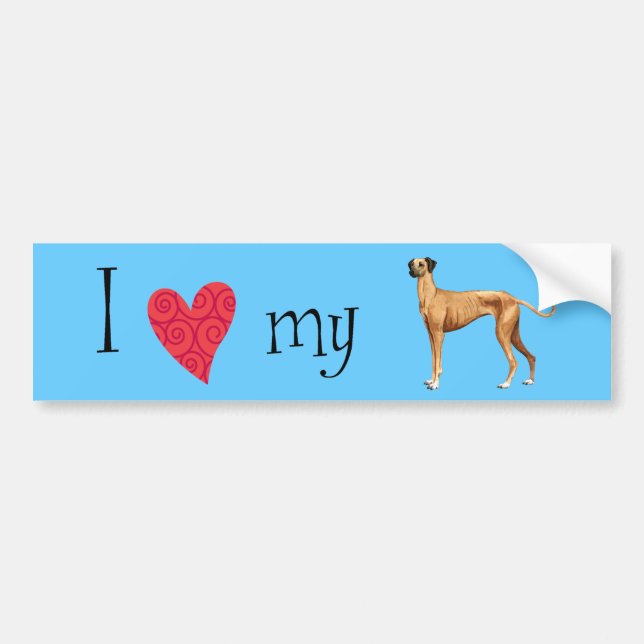 I love my Sloughi Bumper Sticker (Front)