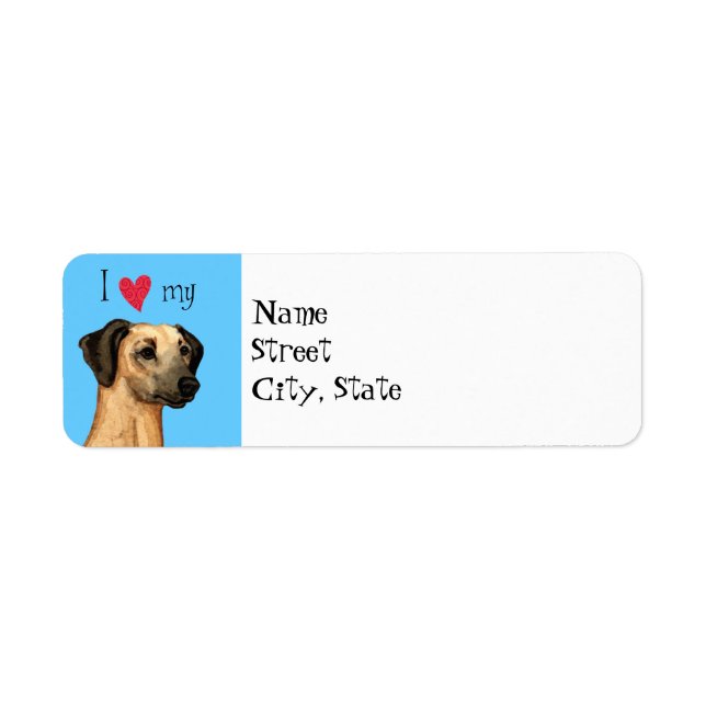 I love my Sloughi Return Address Label (Front)