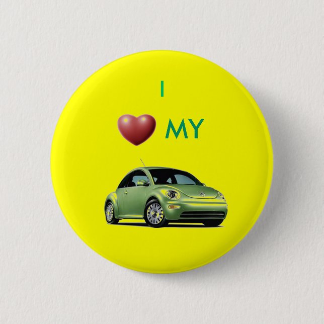 i love my slugbug 6 cm round badge (Front)