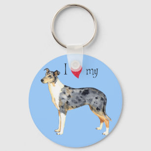 I Love my Smooth Collie Key Ring