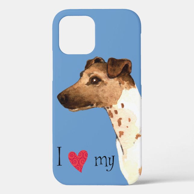 I Love my Smooth Fox Terrier Case-Mate iPhone Case (Back)