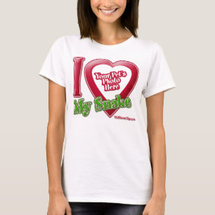 I Love My Snake - Photo T-Shirt