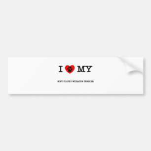 I LOVE MY SOFT COATED WHEATEN TERRIER BUMPER STICKER