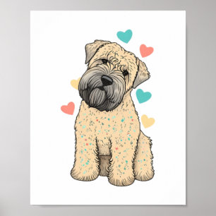 I Love My Soft Coated Wheaten Terrier Dog Heart Poster