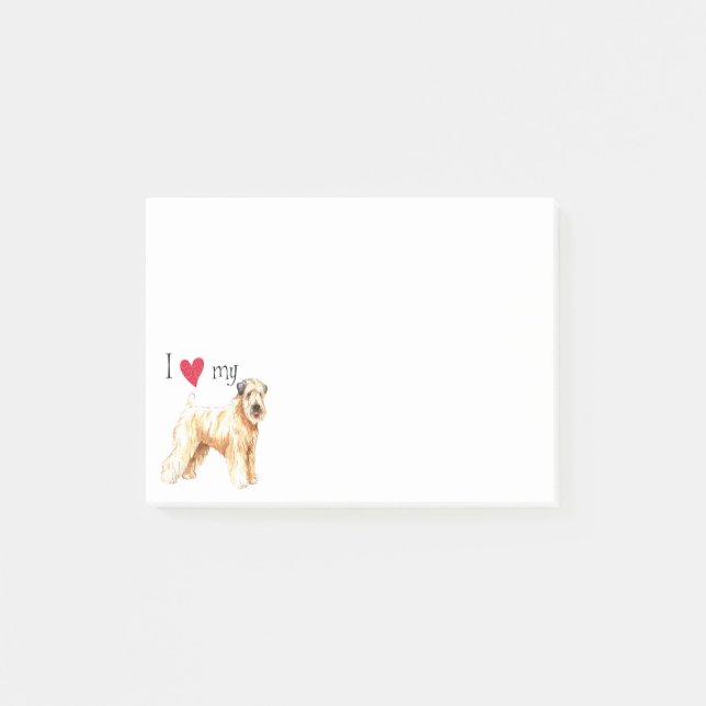 I Love my Soft Coated Wheaten Terrier Post-it Notes (Front)