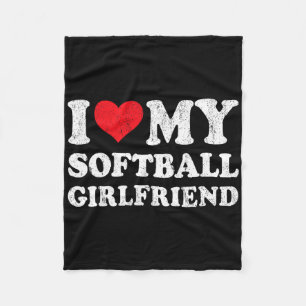 I Love My Softll Girlfriend Funny Boyfriend Valent Fleece Blanket
