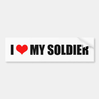 I LOVE MY SOLDIER BUMPER STICKER