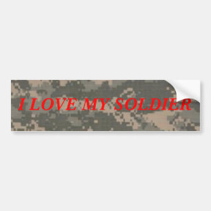 I LOVE MY SOLDIER BUMPER STICKER
